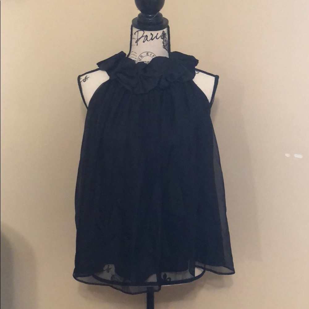 Black chiffon blouse